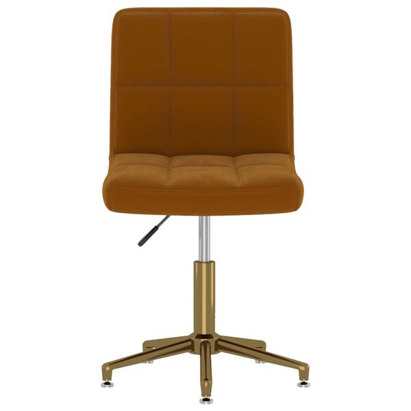 vidaXL Esszimmerst&uuml;hle 2 Stk. Drehbar Braun Samt