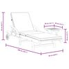 vidaXL Sonnenliege mit Auflage und Tisch Massivholz Akazie