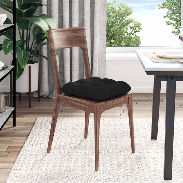 vidaXL Sitzkissen 4 pcs Schwarz 40 x 40 cm Mikrofaserstoff