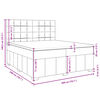 vidaXL Boxspringbett mit Matratze Dunkelbraun 200x200 cm Stoff