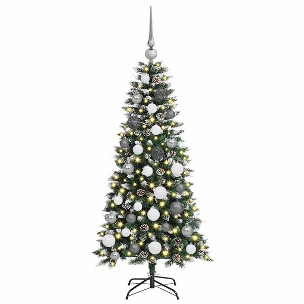 vidaXL K&uuml;nstlicher Weihnachtsbaum mit 150 LEDs mit St&auml;nder Gr&uuml;n 120 cm