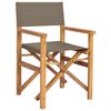 vidaXL Esszimmerstuhl Braun und Taupe 56 x 54 x 87 cm Massivholz Teak