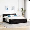 vidaXL Ottoman-Bett mit Matratzen Schwarz 160x200 cm Stoff