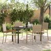 vidaXL Garten Essgruppe mit Kissen 5 pcs Beige Poly-Rattan