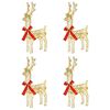 vidaXL Weihnachtsrentier 4 stk. 160 LEDs Warmes Wei&szlig; 33 x 12 x 55 cm
