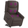 vidaXL Stehsessel Massage Gl&auml;nzendes Braun Kunstleder