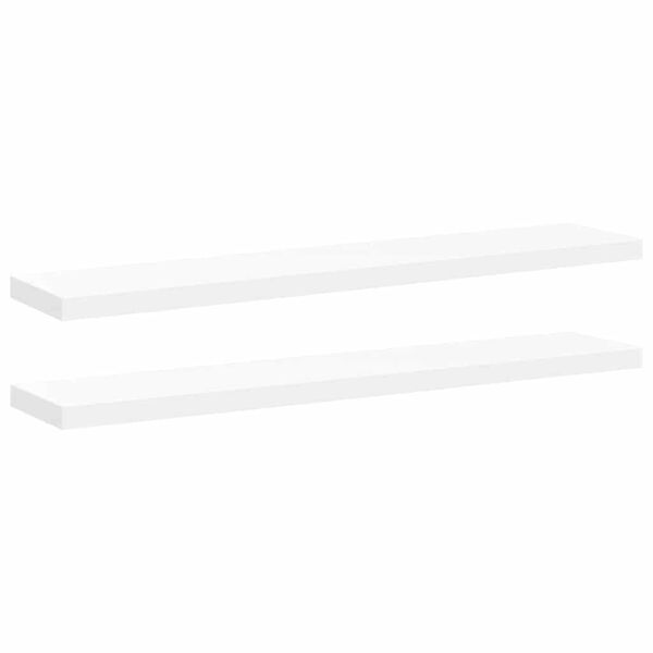 vidaXL Schweberegale 2 Stk. Weiß 120x23,5x3,8 cm MDF