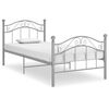 vidaXL Bett Grau Metall 100x200 cm