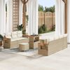 vidaXL Gartensofa-set mit Kissen 10 pcs Beige und Creme