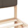 vidaXL Bettgestell mit gepolstertem Kopfteil Taupe 90 x 200 cm