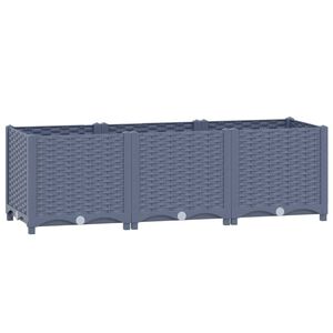 vidaXL Hochbeet 120x40x38 cm Polypropylen