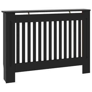 vidaXL Heizk&ouml;rperverkleidung Schwarz 112x19x81,5 cm Holzwerkstoff
