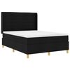 vidaXL Boxspringbett mit Matratze Schwarz 160 x 200 cm Stoff