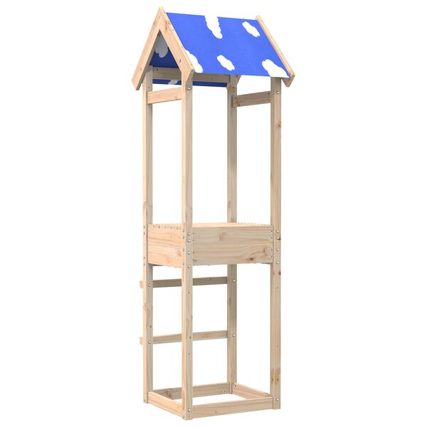 vidaXL Spielturm Braun 52,5 x 46,5 x 195 cm Massives Kiefernholz