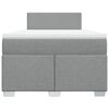 vidaXL Boxspringbett mit Matratze Hellgrau 120x190 cm Stoff