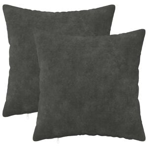vidaXL Kissen mit Kissen HEERLEN 2 Stk. Anthrazit Mikrofaser Fleece