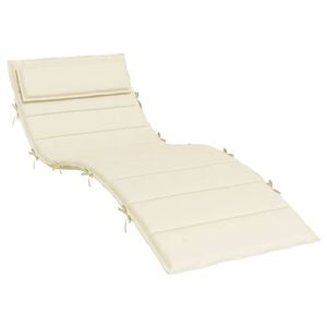 vidaXL Sonnenliegen-Auflage Creme 180x60x4 cm Oxford-Gewebe