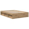 vidaXL Bettgestell ohne Matratze Artisan-Eiche 140x200cm Holzwerkstoff
