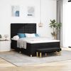 vidaXL Boxspringbett mit Matratze Schwarz 140 x 200 cm Stoff
