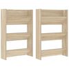 vidaXL Wand-Schuhschr&auml;nke 2 Stk. Sonoma-Eiche 60x18x90cm Holzwerkstoff