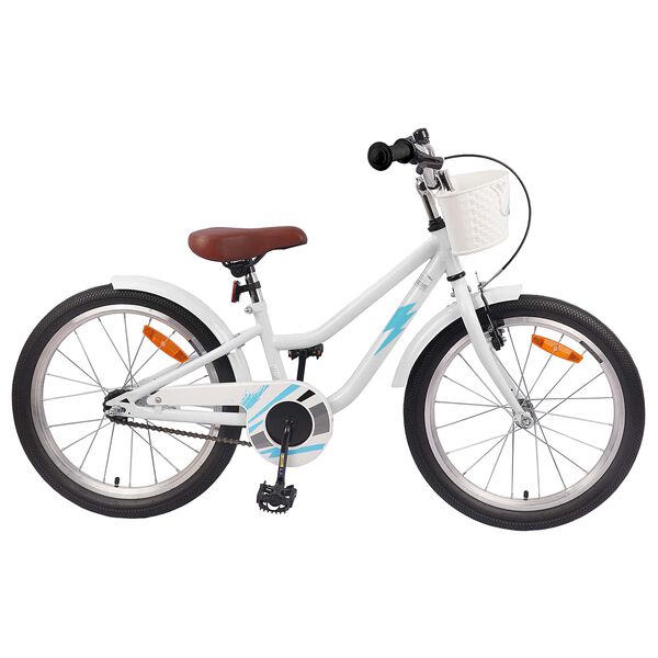 vidaXL Kinderfahrrad 18 Zoll f&uuml;r 5-7 Jahre alt Wei&szlig;