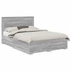 vidaXL Bettrahmen Graues Sonoma 140 x 190 cm Holzwerkstoff