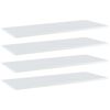 vidaXL B&uuml;cherregal-Bretter 4 Stk. Hochglanz-Wei&szlig; 100x40x1,5 cm