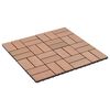 vidaXL Terrassenfliese 11 pcs Braun 30 x 30 cm WPC
