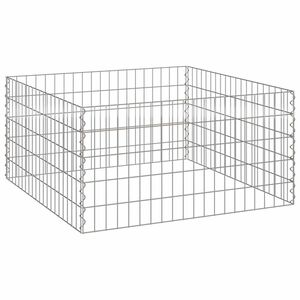 vidaXL Quadratischer Komposter 100 x 100 x 50 cm Eisen