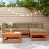 vidaXL Garten-Lounge-Set 5 pcs Wachsbraun Massives Kiefernholz
