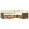 vidaXL Outdoor-Sofagarnitur 4 stk. Natur und Creme