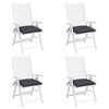 vidaXL Stuhlkissen 4 Stk. Anthrazit 40x40x7 cm Oxford-Gewebe