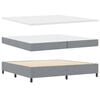 vidaXL Boxspringbett mit Matratze Hellgrau 200 x 200 cm Stoff