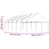 vidaXL Pavillon mit Dach Weiß 11,15x5,88x3,75 m Polyethylen