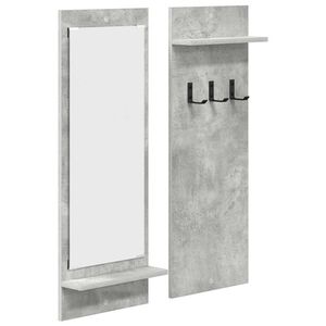 vidaXL Wandmontierter nachttisch mit Regal Beton Grau 70 x 10 x 90 cm