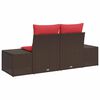vidaXL Garten-Sofa mit Kissen 184 x 62 x 69 cm Poly-Rattan