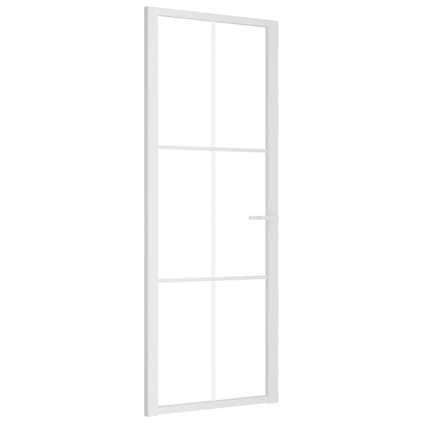 vidaXL Innent&uuml;r 76x201,5 cm Wei&szlig; ESG-Glas und Aluminium