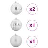 vidaXL Weihnachtskugel-Set 4 pcs Silber Kunststoff