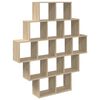 vidaXL Wandregal Sonoma-Eiche 120 x 20 x 136 cm Holzwerkstoff