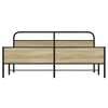 vidaXL Metallbett ohne Matratze Sonoma-Eiche 183x213 cm