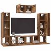 vidaXL TV-Schrankset Wandmontiert 7 pcs Altholz Holzwerkstoff