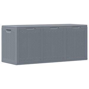 vidaXL Gartenbox Grau PP Rattan 270 L