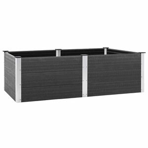 vidaXL Garten-Hochbeet 200x100x54 cm WPC Grau