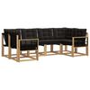 vidaXL Outdoor-Sofagarnitur 6 stk. Wei&szlig; und Schwarz
