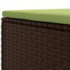 vidaXL 6-tlg. Garten-Lounge-Set mit Kissen Braun Poly Rattan