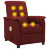 vidaXL Massagesessel Elektrisch Weinrot Stoff