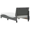 vidaXL Bett mit Matratze "Hanko" Dunkelgrau 90x190 cm Stoff