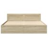vidaXL Bettgestell mit Kopfteil Sonoma-Eiche 180x200 cm Holzwerkstoff