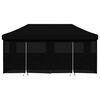 vidaXL Partyzelt Faltbar Pop-Up mit 4 Seitenteilen Schwarz