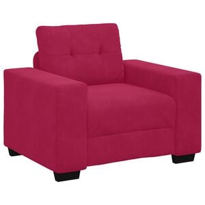 vidaXL Sessel Weinrot 100x78x80 cm Samt